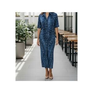 Blue Snake Skin dress - Size M
